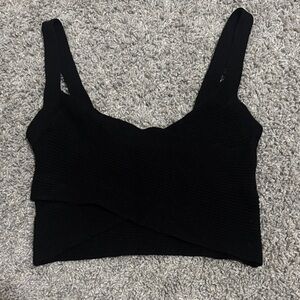 American Eagle Outfitters Black Ribbed Tank Top